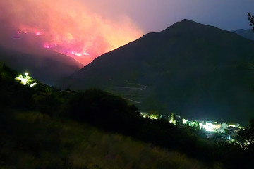 Incendio en Casaio en una imagen publicada por Incendios Galicia Twitter