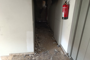 Incendio en un edificio en Santiago de Compostela