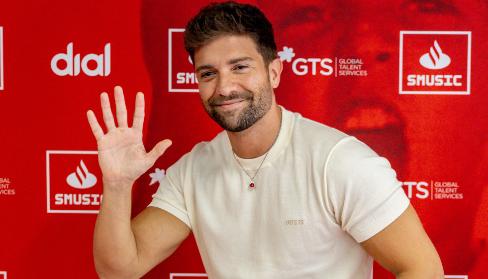 El cantante Pablo Alborán durante la presentación de su nueva gira.