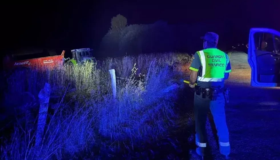 Lugar del accidente en una foto de la Guardia Civil