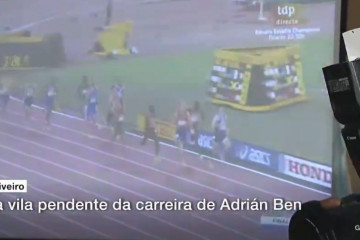 Captura de pantalla de la TVG emitiendo la final de 1.500 en Tokio