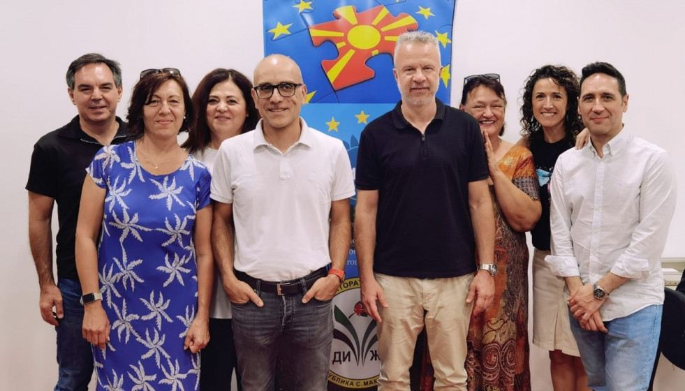 Participantes en la reuniones entre Sogama y técnicos de Macedonia del Norte