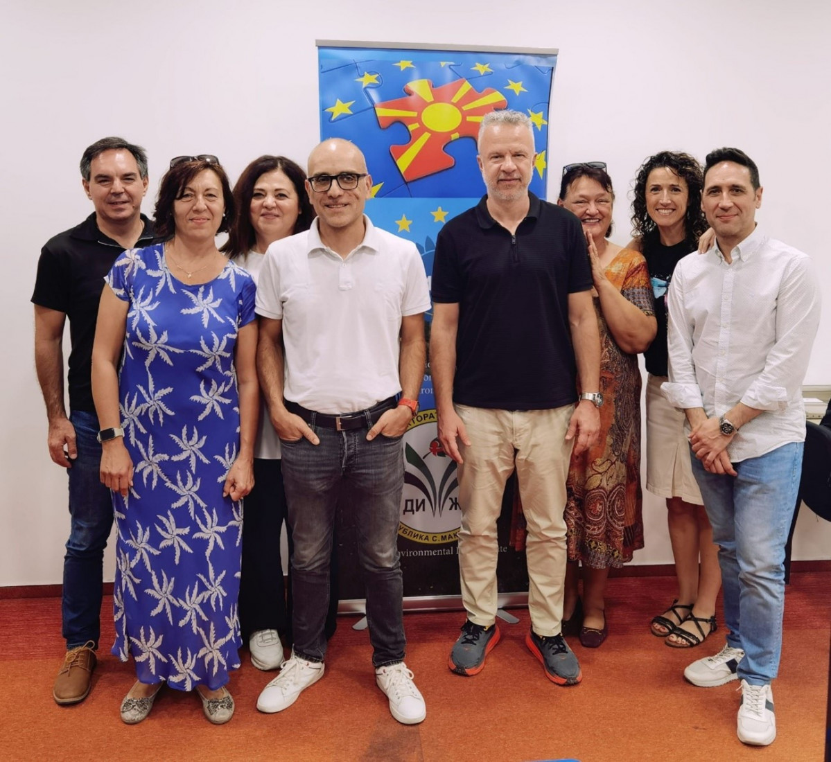 Participantes en la reuniones entre Sogama y tu00e9cnicos de Macedonia del Norte