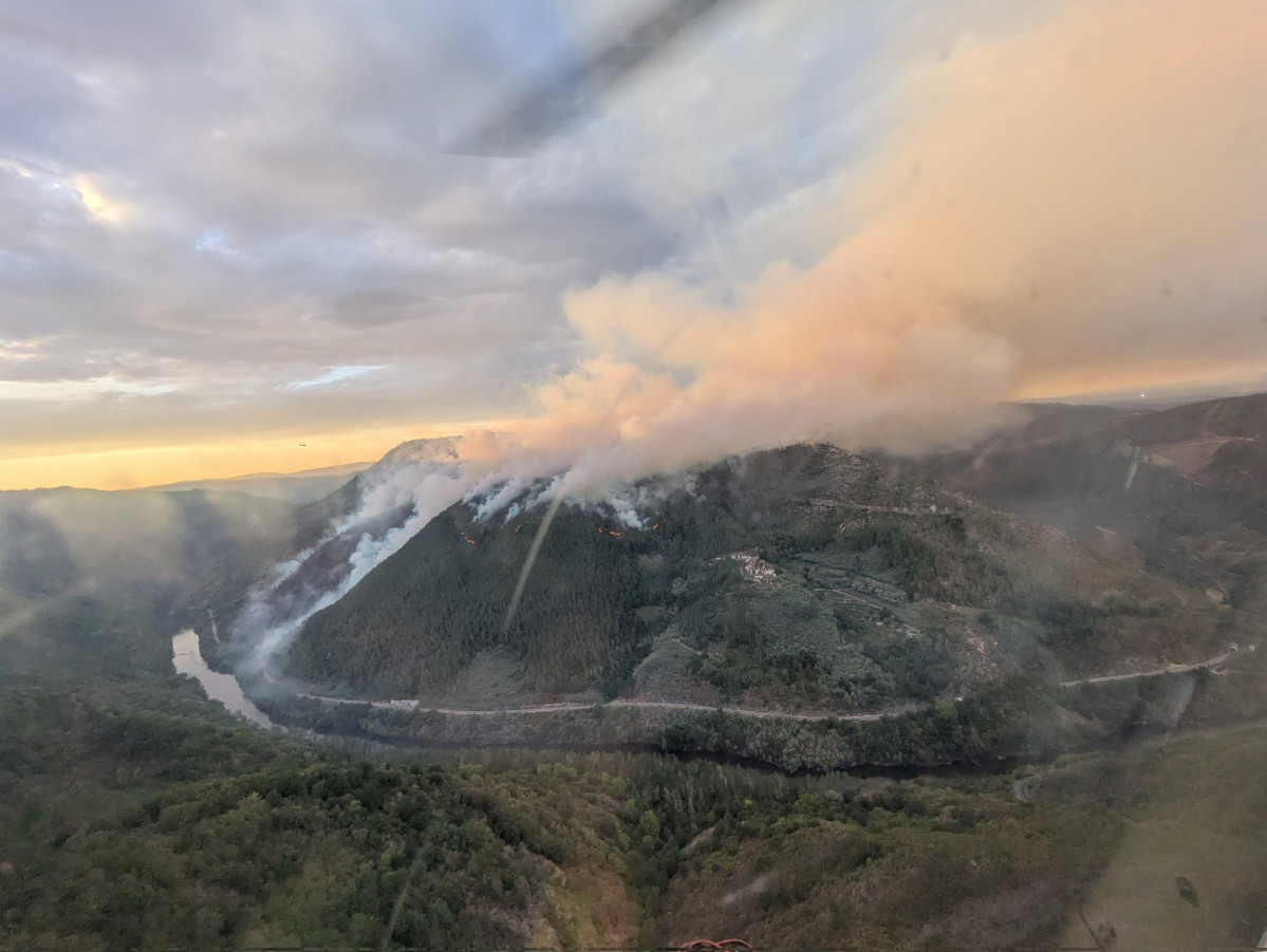 Incendio de Pombeiro en una imagen de Brif