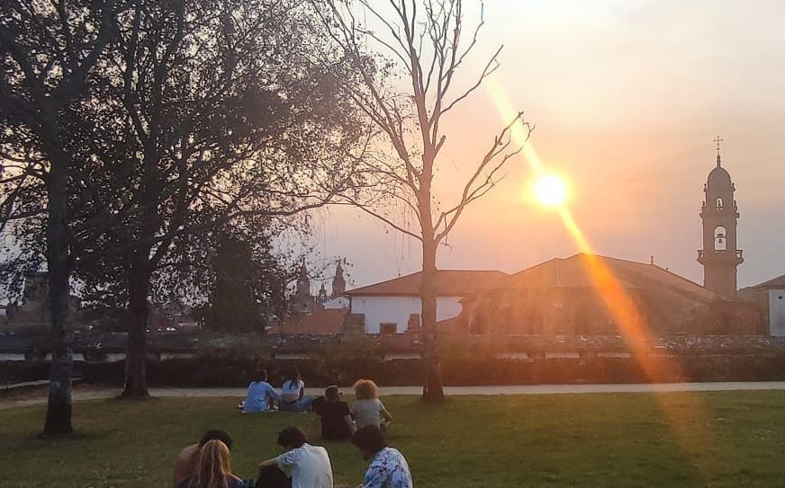 Atardecer el miércoles en Santiago de Compostela