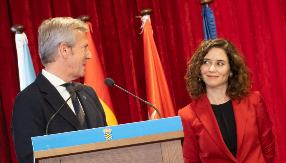 Alfonso Rueda y Ayuso en una foto de archivo de EP
