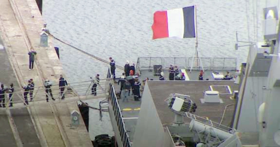 La fragata francesa F712 en una imagen de la TVG