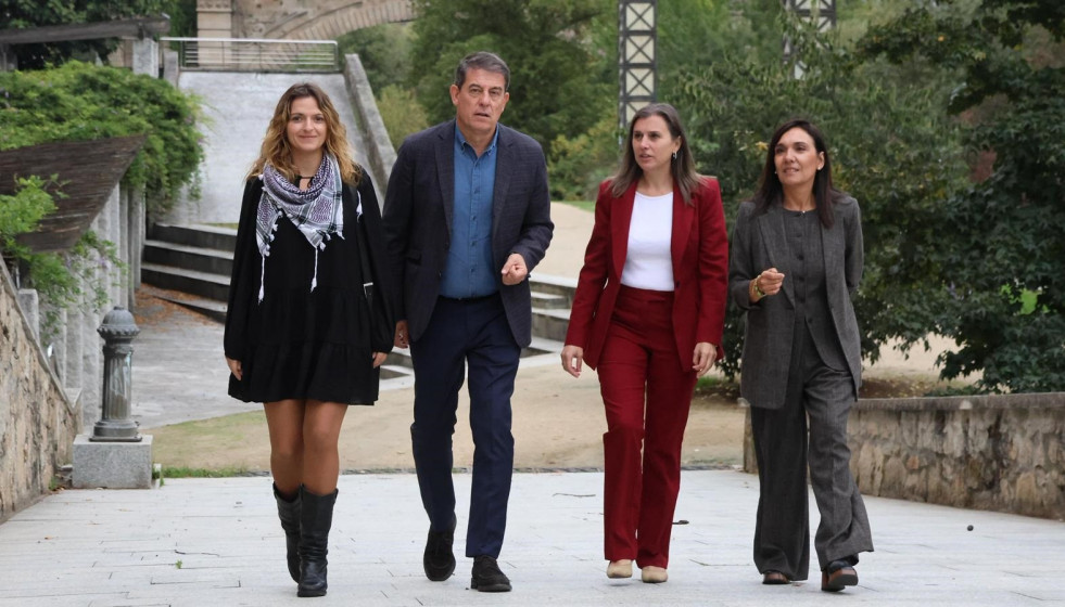 El secretario xeral del PSdeG, José Ramón Gómez Besteiro, en Ourense.