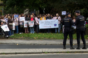Concentración de técnicos superiores sanitarios en Santiago de Compostela, a 31 de octubre de 2025.
