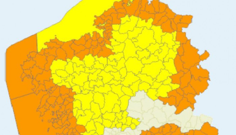 Alertas previstas por AEMET para el miércoles