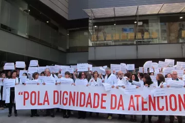 Una imagen de la huelga en Atención Primaria en 2019