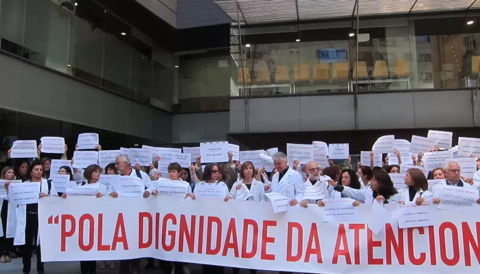 Una imagen de la huelga en Atención Primaria en 2019