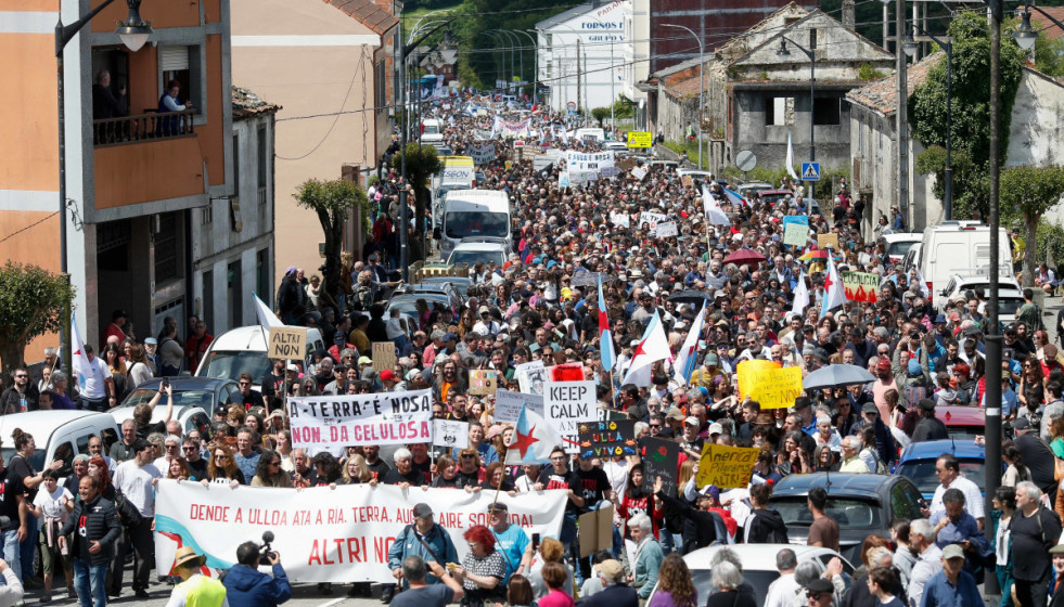 Una pasada protesta contra Altri en Palas de Reis