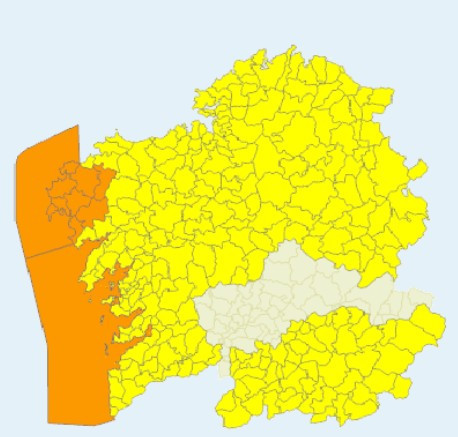 Alertas de Meteogalicia para el miu00e9rcoles