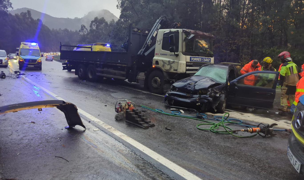 Accidente mortal en A Laracha en una foto del Facebook de Josu00e9 Ramu00f3n Rioboo