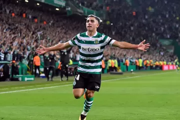 Yeremay con la camiseta del Sporting de Lisboa en una foto generada con Intelgencia Artificial