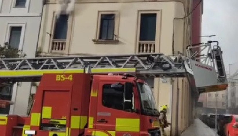 Incendio en Pontepedriña, a 15 de noviembre de 2025.