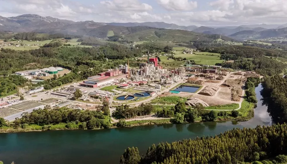 Planta de ENCE en Navia, Asturias en una imagen de la empres
