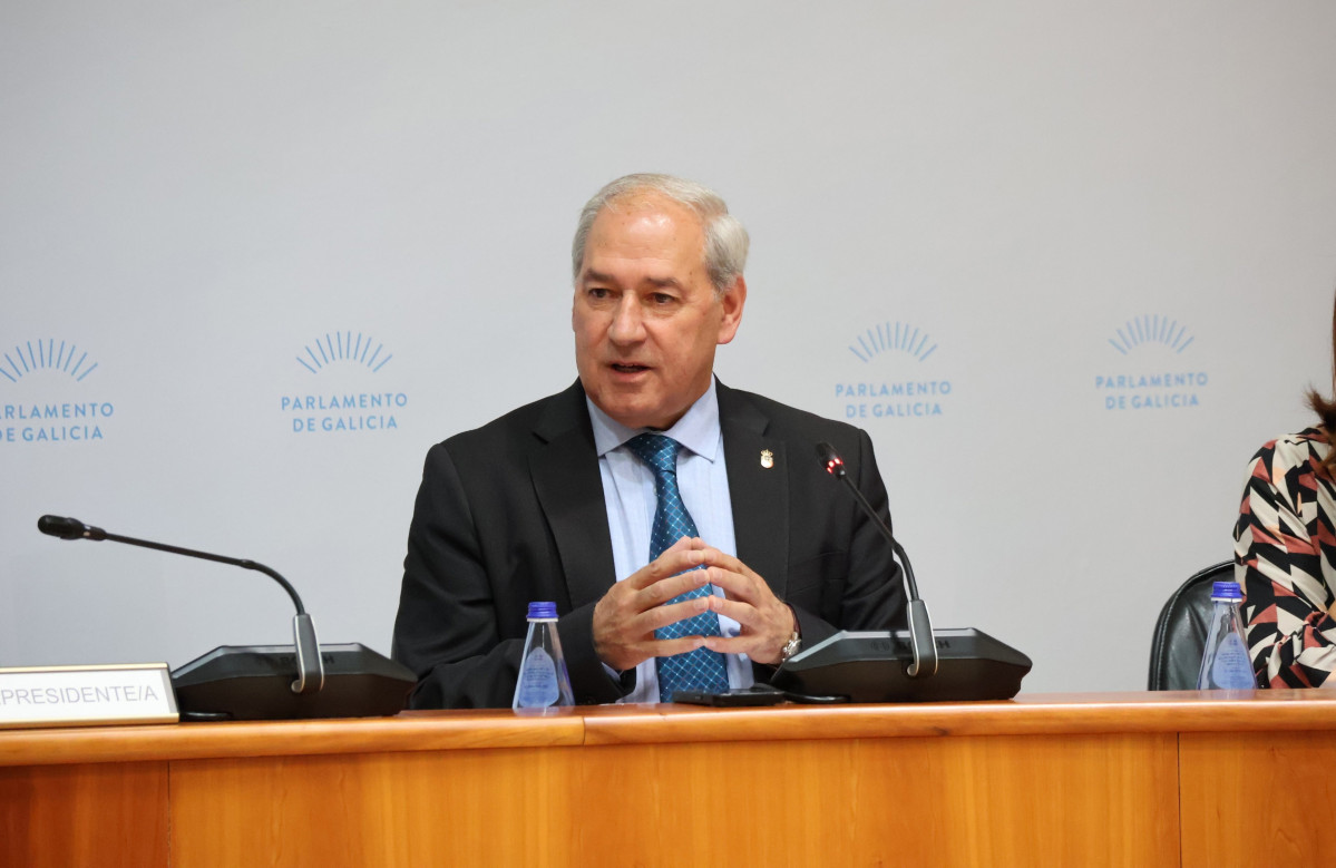 El presidente de la Diputación de Lugo, José Tomé, en el Parlamento