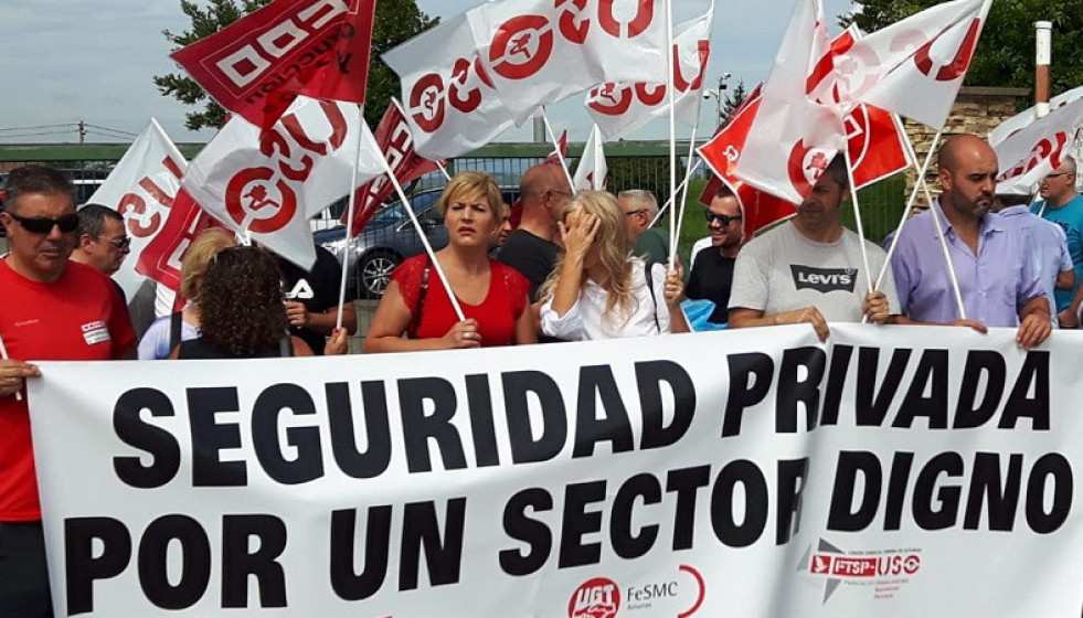 Protestas seguridad privada uso