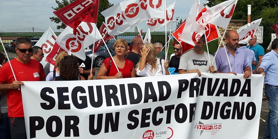 Protestas seguridad privada uso