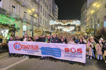 Manifestación en Vigo conovocada por la plataforma SOS Sanidade Pública.