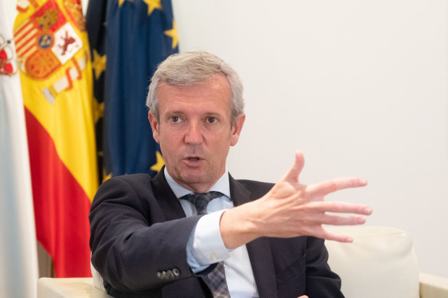 Archivo - El presidente de la Xunta de Galicia, Alfonso Rueda, durante una entrevista para Europa Press, a 2 de agosto de 2023, en Santiago de Compostela, A Coruña, Galicia (España).