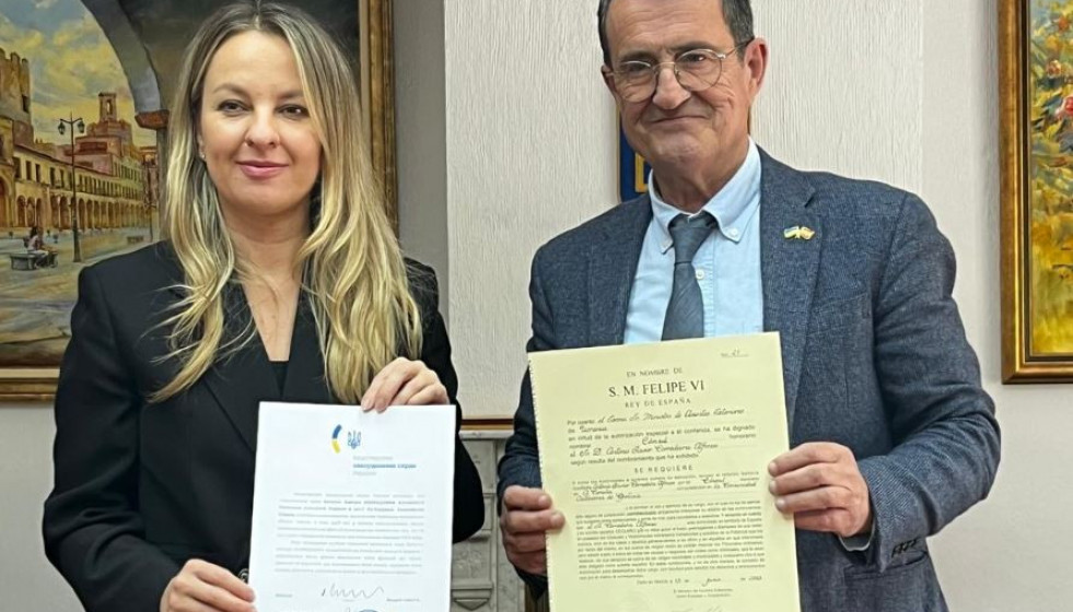 Antonio Corredoira recoge su nombramiento como cónsul de Ucrania