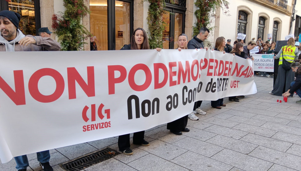 Protesta en el sector del comercio textil en la provincia de A Coruña