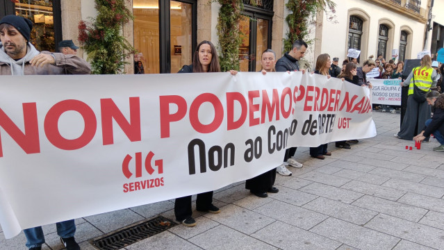 Protesta en el sector del comercio textil en la provincia de A Coruña
