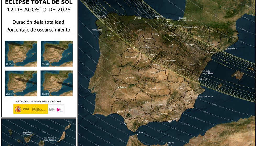 Los lugares de España donde se verá más el eclipse solar