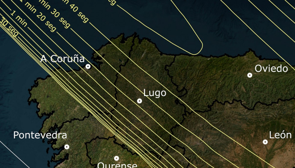 Los lugares de Galicia donde se verá más el eclipse solar