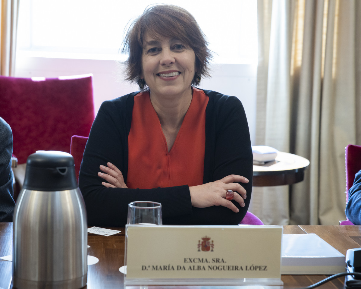 Archivo - La vocal de la Junta Electoral Central (JEC), María da Alba Nogueira, en el Congreso de los Diputados (Madrid), a 6 de febrero de 2024