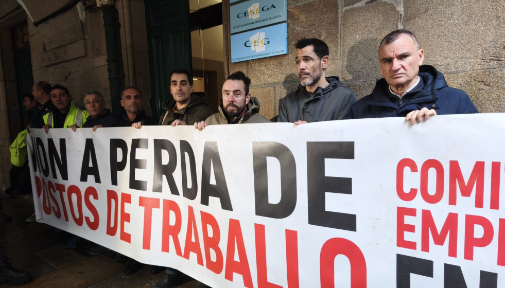 Protesta del comité de Ence en Santiago