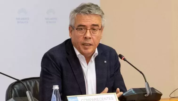 Manuel Rodriguez compareciendo en el Parlamento de Galicia para dar cuenta de su labor como director xeral de Defensa do Monte en una imagen de archiv