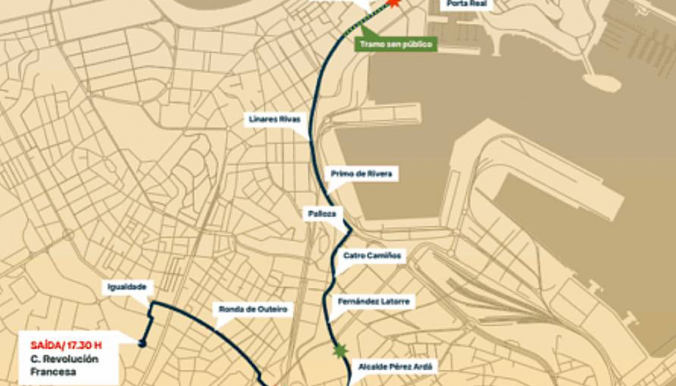 Recorrido cabalgata de Reyes en A Coruña