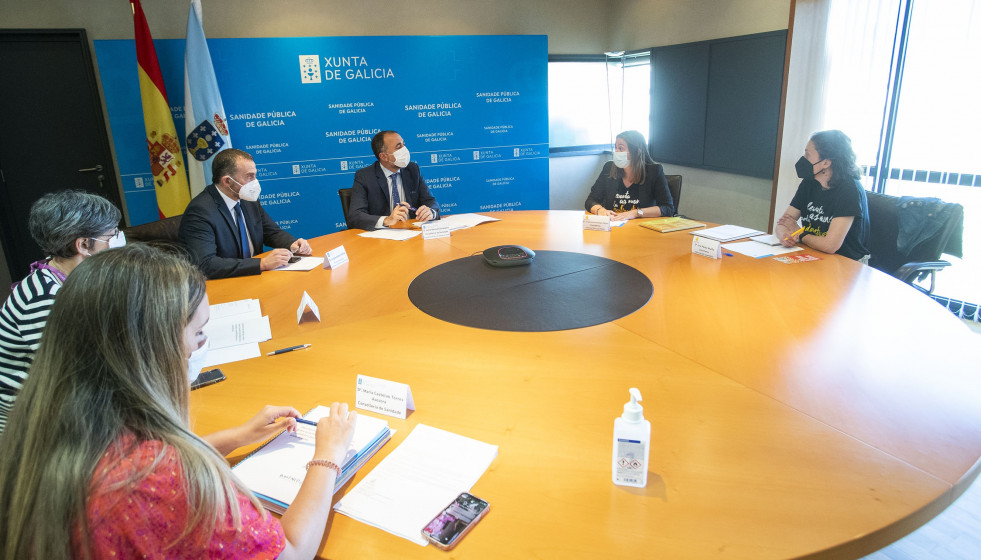 El conselleiro de Sanidade, Julio García Comesaña, se reúne con representantes de al Asociación querEndo, Mulleres con Endometriose.