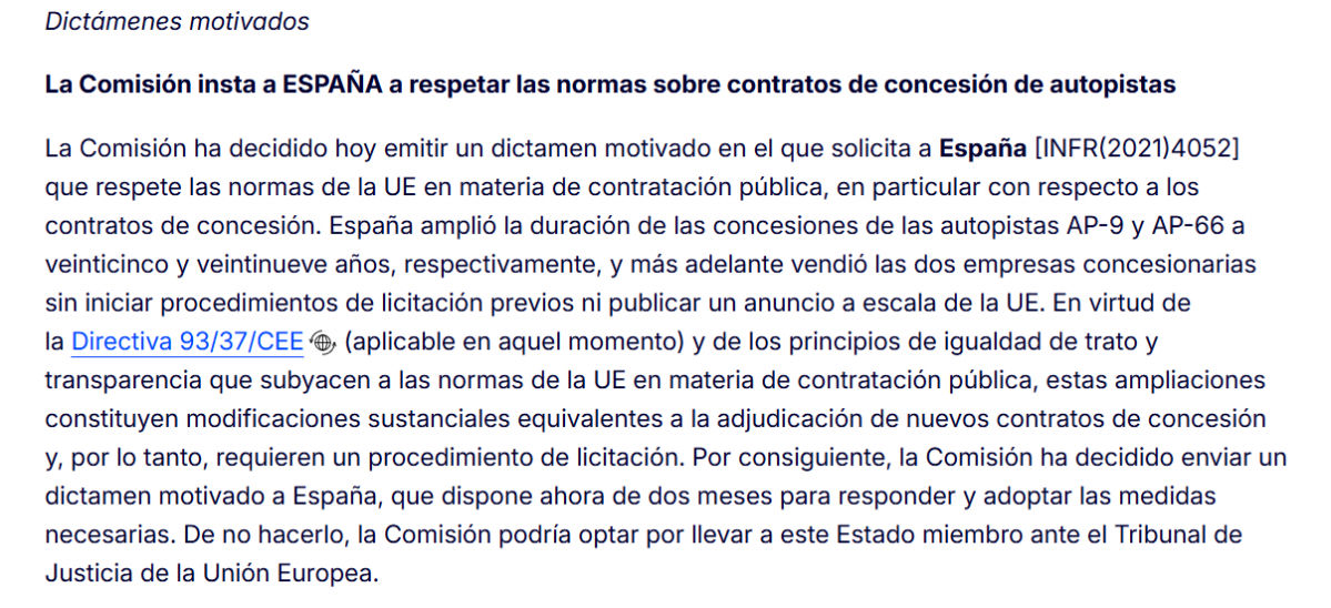 DICTAMEN MOTIVADO UE