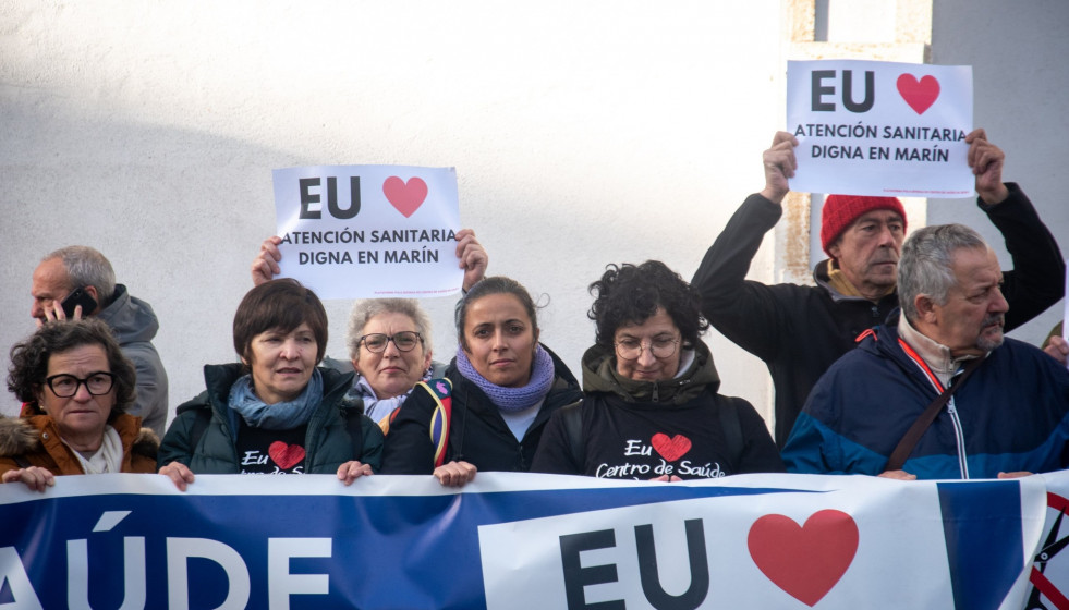 Una pasada protesta de SOS Sanidade Pública frente al Parlamento de Galicia en una foto del Facebook de la plataforma