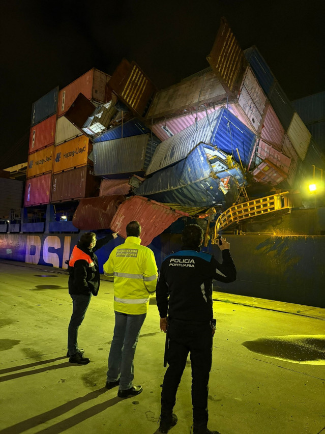Atraca en Vigo el 14 de enero de 2026  el buque 'María Francisca', que sufrió un corrimiento de carga durante su travesía, a la altura de Aveiro (Portugal).