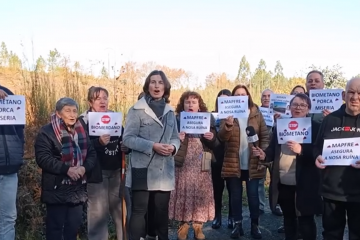 Una imagen de una de las concentraciones de protesta remitida por la  plataforma Stop Biometano Agolad