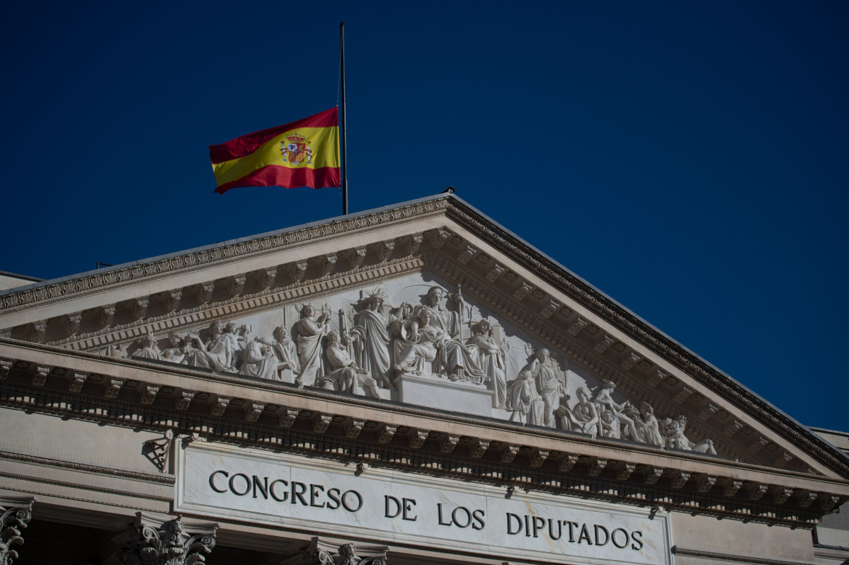Fachada del Congreso de los Diputados, este lunes 19 de enero