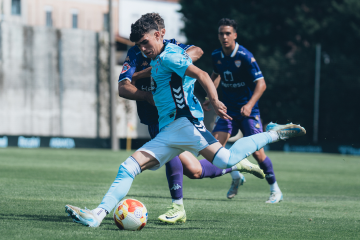 Hugo Burcio jugando con el Celta Fortuna