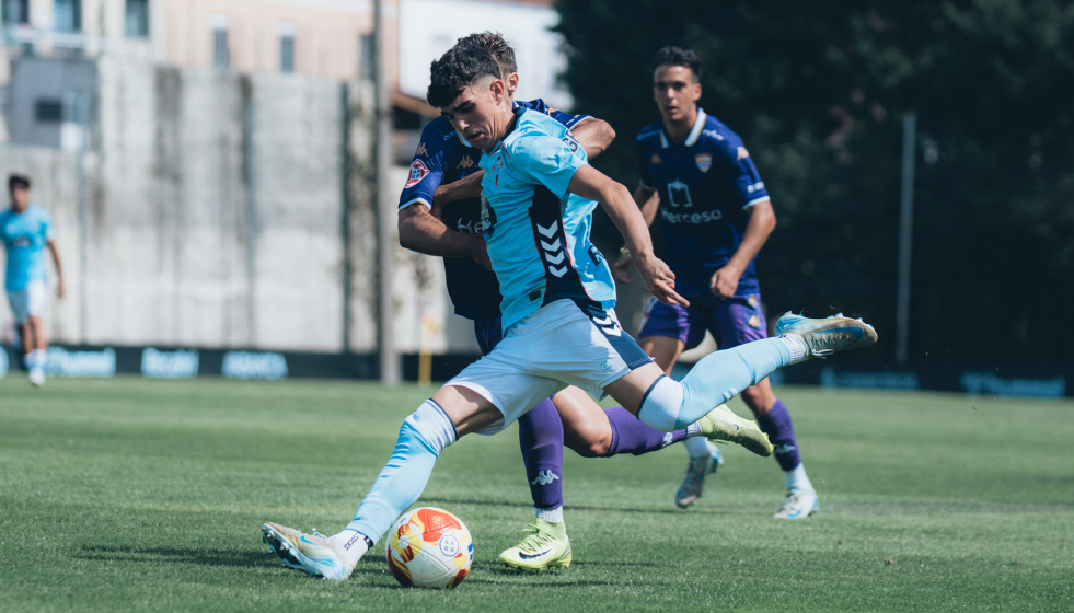 Hugo Burcio jugando con el Celta Fortuna