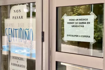 El acceso al PAC de O Morrazo en Cangas en una foto de 2023