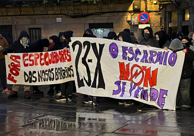 Protesta contra el desalojo del centro social okupado del casco histórico