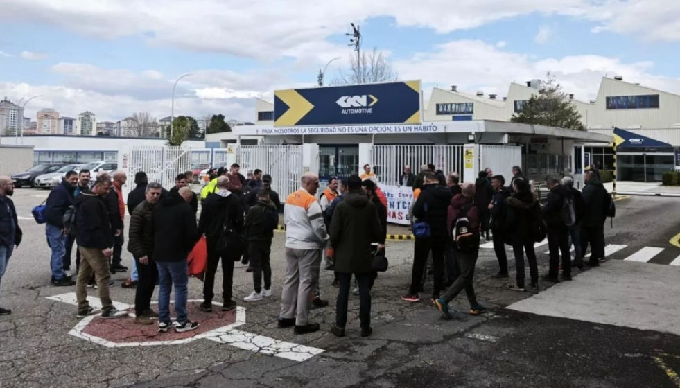 Trabajadores de GKN en una protesta anterior al ERE