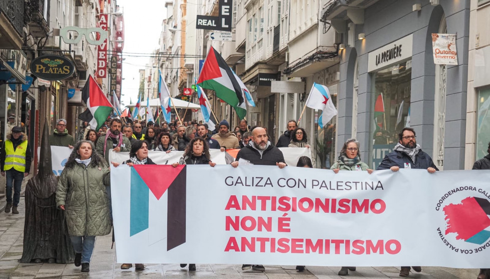 Manifestación en apoyo al activista propalestino Bruno Lopes, a 25 de enero de 2026.