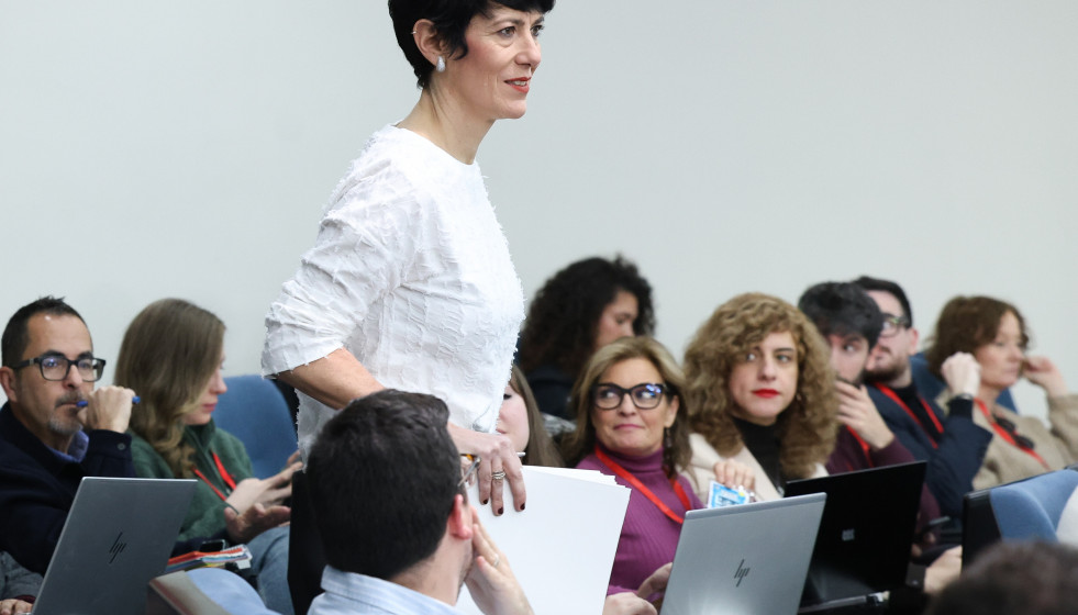 La ministra de Seguridad Social, Inclusión y Migraciones y portavoz del Gobierno, Elma Saiz, ofrece una rueda de prensa tras el primer Consejo de Ministros del año, a 7 de enero de 2026, en Madrid (