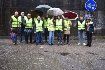 Nidia Arévalo este viernes inspeccionando las vías estatales.